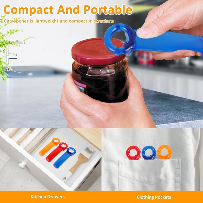 Opener Manual Jar Key with Ergonomic Handle Mini Portable Can
