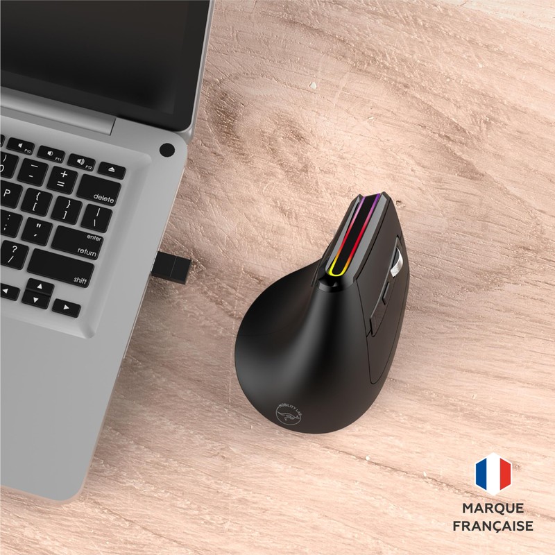 Mobility Lab - Ergonomic Wireless Mouse RGB - Adjustable Precision,