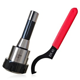 zpldAIAOSI R8-ER40 Collet Chuck, 7/16-20 Drawbar Thread, R8 Tapper Shank, ER40 Wrench