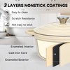 Miereirl 4.5 Quart Enameled Dutch Oven Pot with Lid, Cast