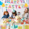 51PCS Easter Tableware Set Theme Decoration,Easter Party Tableware Set, Easter
