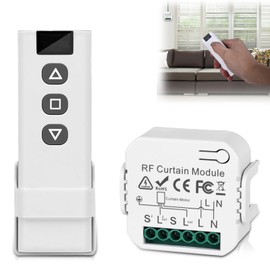 Nizirioo Wireless Roller Shutter Control Retrofit Set: Roller Shutter Motor Control from RF Remote Control + Receiver Module, Up to 100 m Range, Wireless Switch for Roller Shutters, Blinds, Awnings,