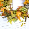 Bibelot 20 inch Autumn Wreath -Pumpkin and Maple Leaf Wreath