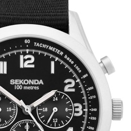 Sekonda Mens Military Style Chronograph Watch (Black) 30064