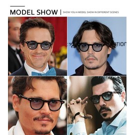 Retro Round Oval Sunglasses For Men Women Trendy Vintage Circle Glasses Tint Lens Colorful See Through UV400 Eyewear