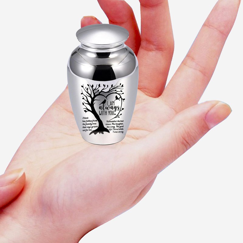 1pcs 6.5cm Small Urns Mini Cremation Human Ashes Holder Aluminum