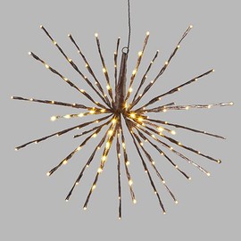 RAZ Imports 2022 Lights 23" Brown Starburst Lights W/150 Warm White Led Lights