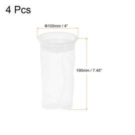 QUARKZMAN IBC Lid Filter, 190 mm Washable Nylon Filter Screen, IBC Tote Lid Filter, Fine Mesh IBC Barrel Filter for Rainwater Tank Filtering Leaves and Branches, Pack of 4