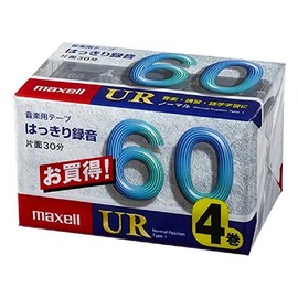 Maxell UR-60M 4P Cassette Tape (60 Minutes/4 Rolls)