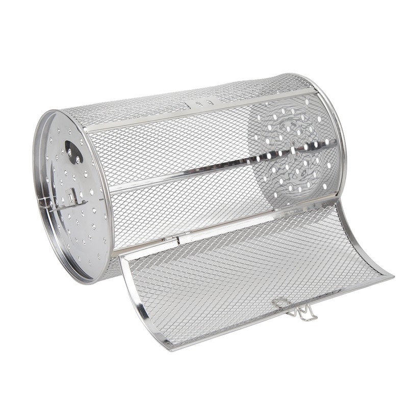 Rolling Grilling Basket Stainless Steel BBQ Rolling Basket Fork Wire