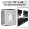 HARFINGTON 2pcs Wall Split Flange 0.79" (20mm) Plastic Square Adjustable