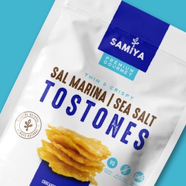 Samiya Plantain Chips | Sea Salt | Crunchy Tostones Snack | All-Natural, Gluten-Free NON-GMO Kosher OU | Vegan & Soy-Free | Thin Crispy Plantain Chips | No Artificial Ingredients | Latin Flavor | 12.3 ounce Bag