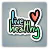 Zirni Live Healthy Slogan Sticker Decal Design