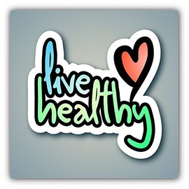 Zirni Live Healthy Slogan Sticker Decal Design