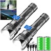 X.store 2X Super Bright Rchargeable LED Flashlight Tactical Powerful Zoom