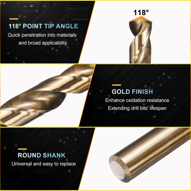 PATIKIL 2.6mm Drill Bit #37, Micro Number Small Bits 4341