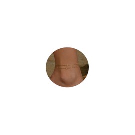 Havopso Dainty Ankle Bracelets for Women 18K Gold Plated Tiny Cross Satellite Chain Anklets Y Shaped CZ Ankle Bracelet Minimalist Beach Foot Jewelry for Women