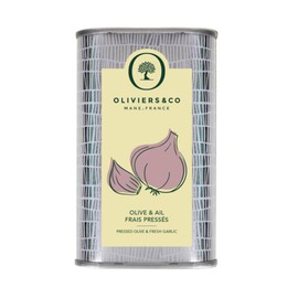 Fresh Garlic Olive Oil by Oliviers&Co | Premium Italian Extra Virgin Olive Oil with Fresh Garlic | Gourmet EVOO for Cooking, Dipping & Holiday Gifting | Cold Pressed, All Natural (16.8 Fl Oz)