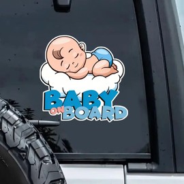 2pcs Baby on Board Warning Sign Stickers, 5.51''x5.51'' Bumper Decal Used for Car Bumper Window Rear Windshield - Remind Vehicles Behind, Weatherproof Car Decal | CZ70
