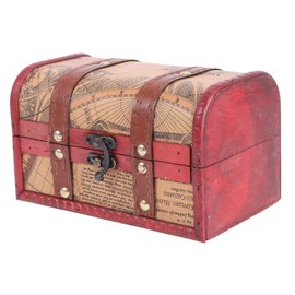 Ipetboom 1Pc Vintage Wooden Jewelry Box Retro Storage Organizer for Desktop Natural Material Chic Design for Jewelry Presentation for Home Decor