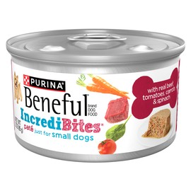 Purina Beneful Small Breed Wet Dog Food, Incredibites Pate with Real Beef Recipe - (Pack of 12) 3 oz. Cans