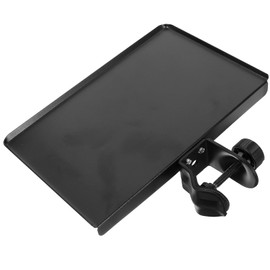 Mic Stand Tray Clamp on Studio Music Floor Stands, Universal Microphone Stand Tray, Adjustable Metal Clip on Microphone Holder for Most Music Stands, Live Streaming, Concert, Karaoke(7.87" X 7.48")