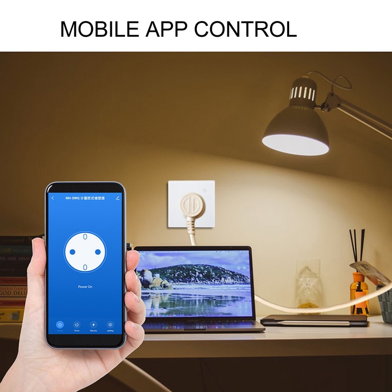 Smart Socket Wall Mounted ABS Timing Panel Wireless Remote Controllable