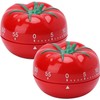2 Pcs Cute Pomodoro Timer, Kitchen Timer, Count Down Alarm