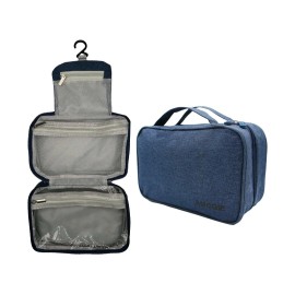 Amogie Hanging Travel Make-Up And Toiletries Bag for Women and Men Navy Blue NEW