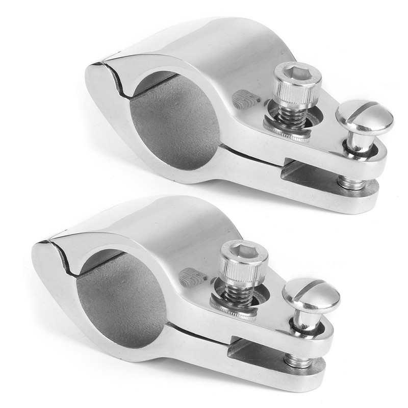 2Pcs Bimini Top Jaw Slide Clamp Steel Boat Hardware Fitting