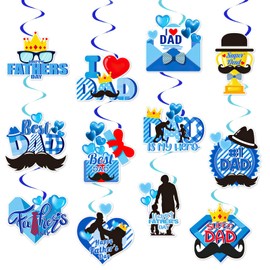 Happy Fathers Day Hanging Swirls Decorations, Fathers Day Streamer Decorations, Happy Fathers Day Party Decorations, Father's Day Party Ceiling Wall Decorations Indoor Outdoor