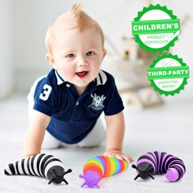 Cevioce Cevioce Fidget Slug Toy, Sensory Slug Fidget Toy for Kids & Adults, 3Pcs Cute Autism Sensory Toys for Autistic Children, Kids Easter Basket Stuffers Gifts for Toddler Girls Boys Stress Relief Toy