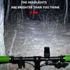 USB Rechargeable Bike Light Set with Power Display 6 Lighting
