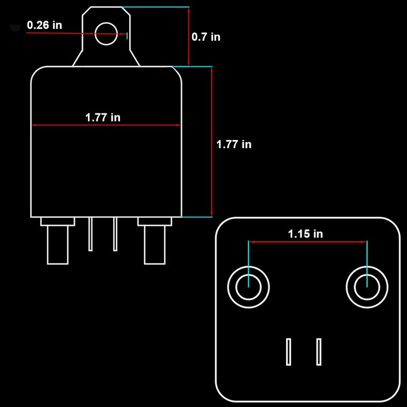 irhapsody Relay 200A, 12V Continuous Duty SPST 4-pin High Power