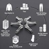 100Pcs Transparent U Shaped Plastic Alligator Clips Shirts Folding Clips