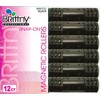 Brittny Snap-on Magnetic Rollers - Black 12 Count, Medium (Pack of 1)