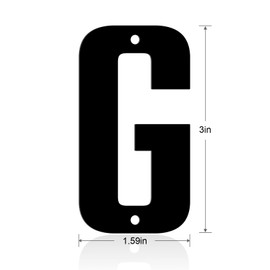 Ya_chtttwo Aluminum Numbers and Letters - Black Metal Door Numbers - Outdoor Metal Address Plate (3" G)