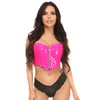 Daisy Corsets Women's Drawer Hot Pink Patent Bustier Top w/Zipper,
