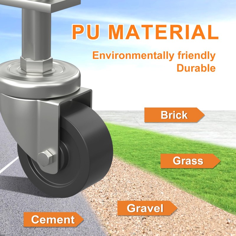 Uscaster 2 Inch Gate Caster for Wooden Gate, 80 lbs