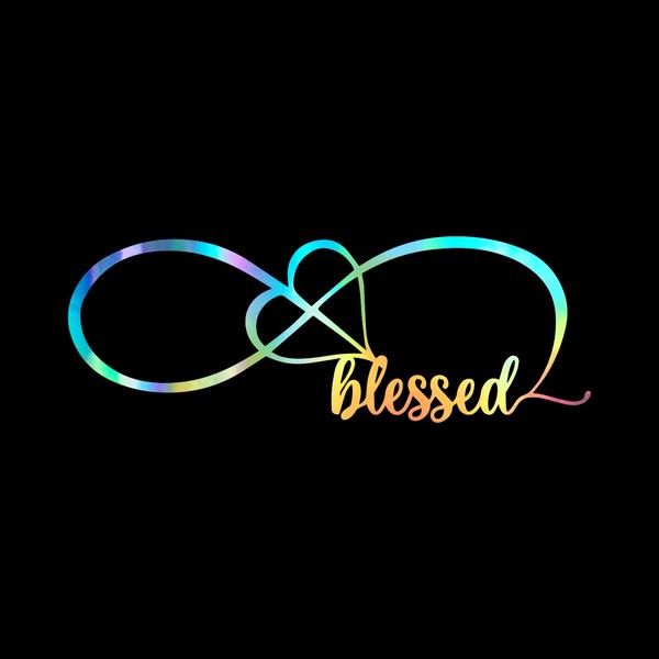 Blessed Infinity Love Decal Vinyl Sticker Auto Car Truck Wall