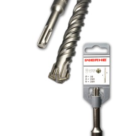 WERHE Professional SDS Plus Concrete Drill Bit 32 x 260 mm Hammer Drill Masonry Drill Concrete Drill Bit