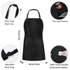 DDUP Kitchen Apron 2 Pack, Adjustable Black Kitchen Chef Aprons