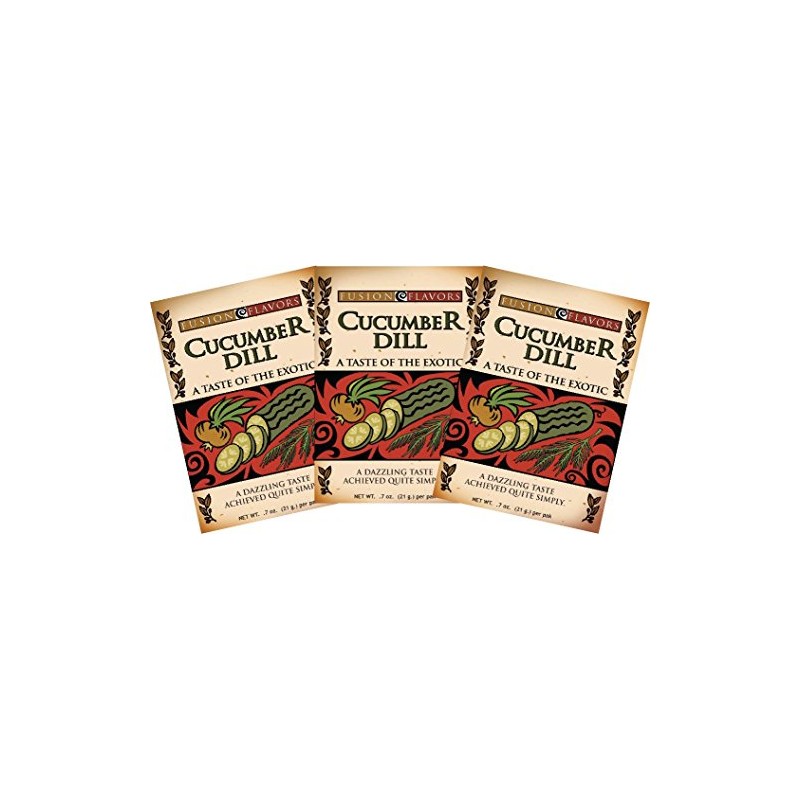 Fusion Flavors Dip Seasoning Mixes (Cucumber Dill 3 Pack)
