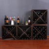 FDHUIJIA Wine Racks countertop Solid Wood Stackable Storage Rustic Retro