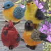 Banberry Designs Songbird Garden Figures - Cardinal, Bluebird, Goldfinch &