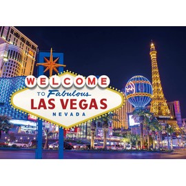 Las Vegas Night City Backdrop Welcome to Las Vegas Fabulous Casino Poker Movie Themed Photography Background Birthday Party Decoration Studio Props (7x5FT)