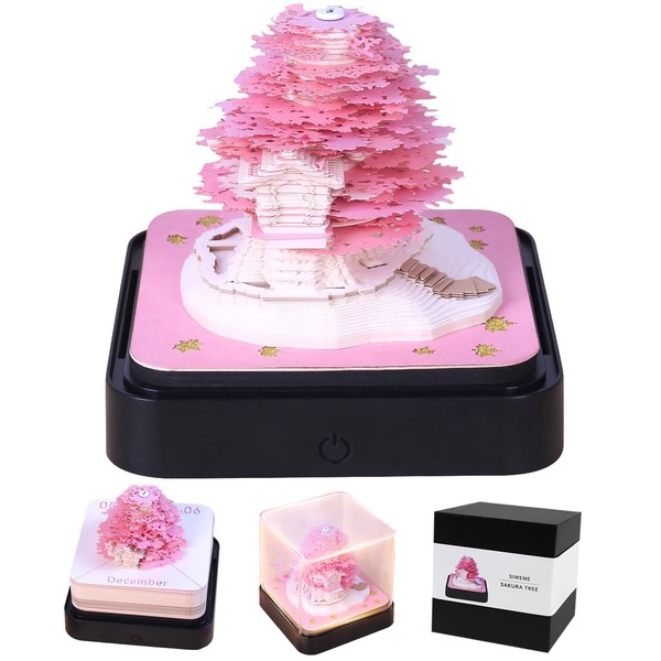 SIWEME 3D Art Calendar Memo Pad 2025,Creative Time Piece Calendar