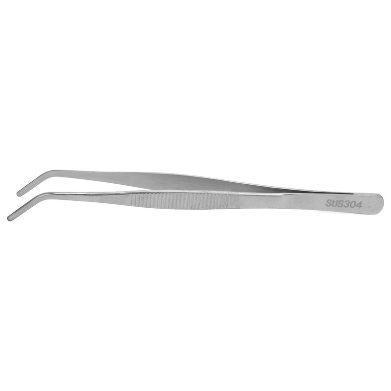 Laboratory Tweezer High Accuracy 304 Stainless Steel Serrated Edge 20cm