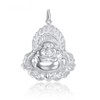 S925 Sterling Silver Chinese Flame Pattern Traditional Blessing Maitreya Buddha