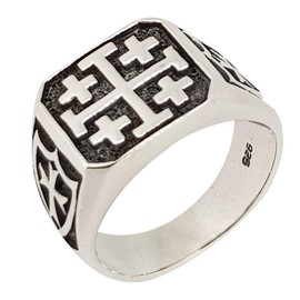 Treasure Bay Classic Large Sterling Silver Ring For Men (T)